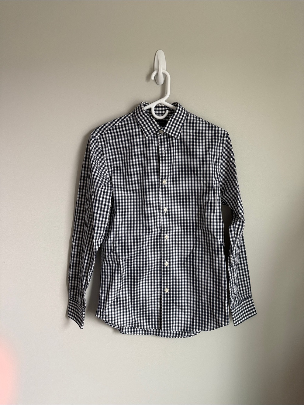 Banana Republic Gingham non iron tailored slim fit button-Down Shirt